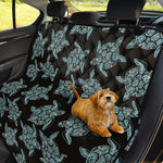 Blue And Black Sea Turtle Pattern Print Pet Car Back Seat Cover