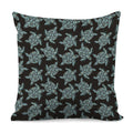 Blue And Black Sea Turtle Pattern Print Pillow Cover