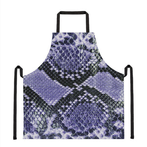 Blue And Black Snakeskin Print Apron