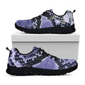 Blue And Black Snakeskin Print Black Running Shoes