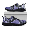 Blue And Black Snakeskin Print Black Sneakers