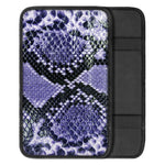 Blue And Black Snakeskin Print Car Center Console Cover