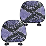 Blue And Black Snakeskin Print Car Headrest Covers