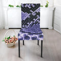 Blue And Black Snakeskin Print Dining Chair Slipcover