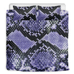 Blue And Black Snakeskin Print Duvet Cover Bedding Set
