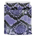 Blue And Black Snakeskin Print Duvet Cover Bedding Set