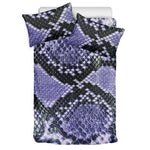 Blue And Black Snakeskin Print Duvet Cover Bedding Set