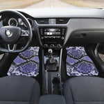 Blue And Black Snakeskin Print Front and Back Car Floor Mats