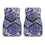 Blue And Black Snakeskin Print Front Car Floor Mats