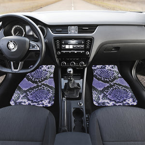 Blue And Black Snakeskin Print Front Car Floor Mats