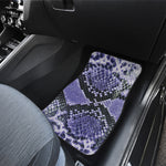 Blue And Black Snakeskin Print Front Car Floor Mats