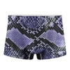 Blue And Black Snakeskin Print Men's Boxer Briefs