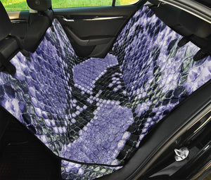 Blue And Black Snakeskin Print Pet Car Back Seat Cover