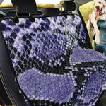 Blue And Black Snakeskin Print Pet Car Back Seat Cover