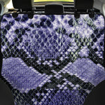 Blue And Black Snakeskin Print Pet Car Back Seat Cover