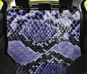 Blue And Black Snakeskin Print Pet Car Back Seat Cover