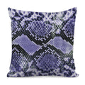 Blue And Black Snakeskin Print Pillow Cover