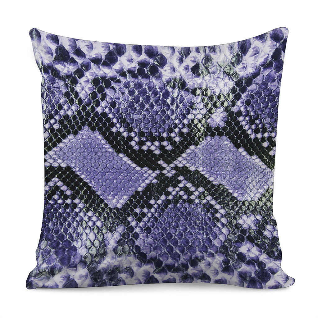 Blue And Black Snakeskin Print Pillow Cover