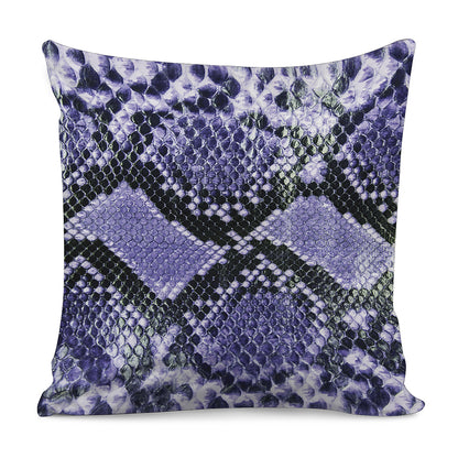 Blue And Black Snakeskin Print Pillow Cover