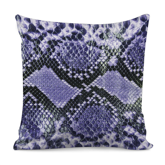 Blue And Black Snakeskin Print Pillow Cover