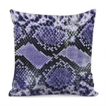 Blue And Black Snakeskin Print Pillow Cover