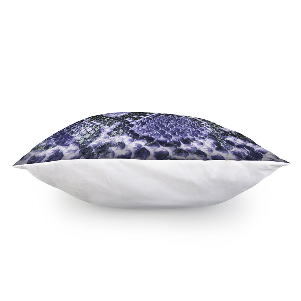 Blue And Black Snakeskin Print Pillow Cover