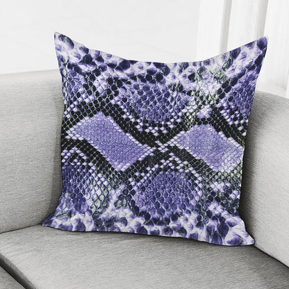 Blue And Black Snakeskin Print Pillow Cover
