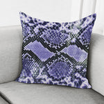 Blue And Black Snakeskin Print Pillow Cover