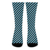 Blue And Black Stripes Pattern Print Crew Socks