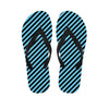 Blue And Black Stripes Pattern Print Flip Flops