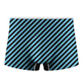 Blue And Black Stripes Pattern Print Men's Boxer Briefs