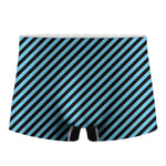 Blue And Black Stripes Pattern Print Men's Boxer Briefs