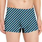 Blue And Black Stripes Pattern Print Men's Boxer Briefs