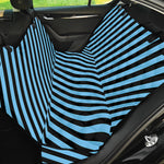 Blue And Black Stripes Pattern Print Pet Car Back Seat Cover