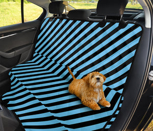 Blue And Black Stripes Pattern Print Pet Car Back Seat Cover