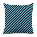 Blue And Black Stripes Pattern Print Pillow Cover