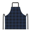 Blue And Black Tartan Pattern Print Apron