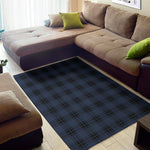 Blue And Black Tartan Pattern Print Area Rug