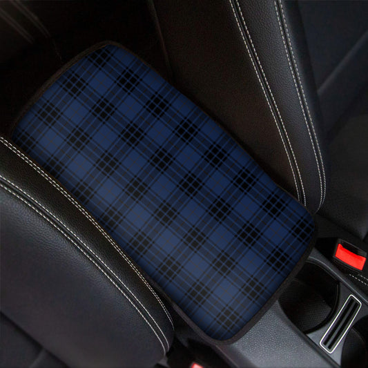Blue And Black Tartan Pattern Print Car Center Console Cover