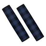 Blue And Black Tartan Pattern Print Car Seat Belt Covers