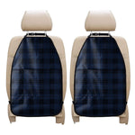 Blue And Black Tartan Pattern Print Car Seat Organizers