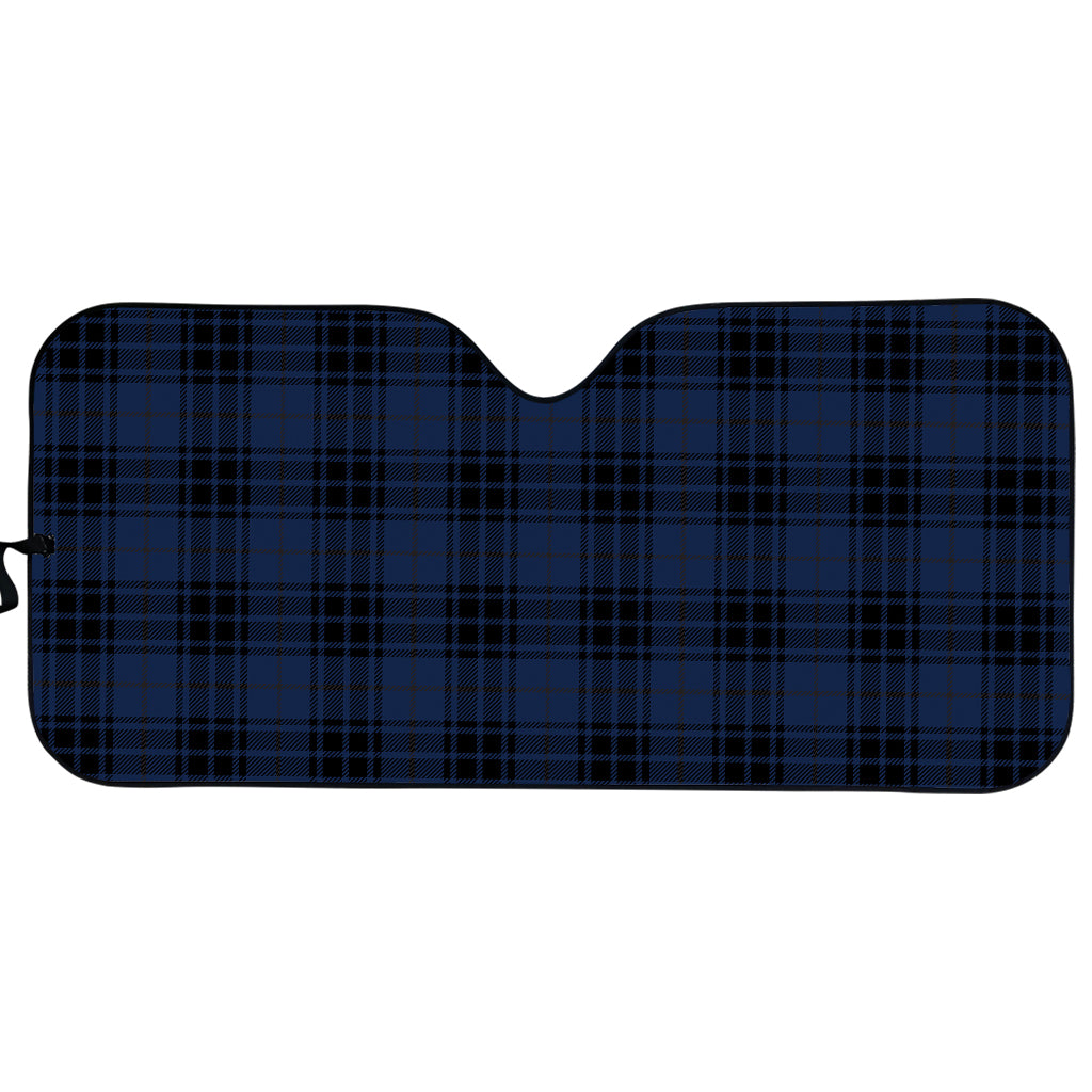 Blue And Black Tartan Pattern Print Car Sun Shade