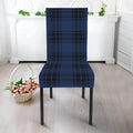 Blue And Black Tartan Pattern Print Dining Chair Slipcover
