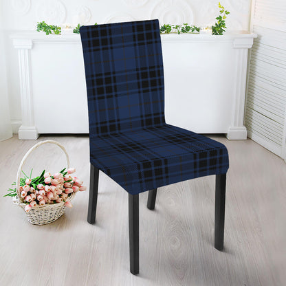 Blue And Black Tartan Pattern Print Dining Chair Slipcover