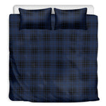 Blue And Black Tartan Pattern Print Duvet Cover Bedding Set