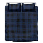 Blue And Black Tartan Pattern Print Duvet Cover Bedding Set