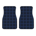 Blue And Black Tartan Pattern Print Front Car Floor Mats