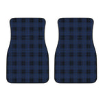 Blue And Black Tartan Pattern Print Front Car Floor Mats