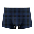 Blue And Black Tartan Pattern Print Men's Boxer Briefs