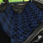 Blue And Black Tartan Pattern Print Pet Car Back Seat Cover